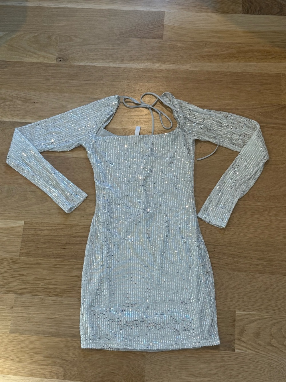Lucy in the Sky Silver Sequin Slip Dress